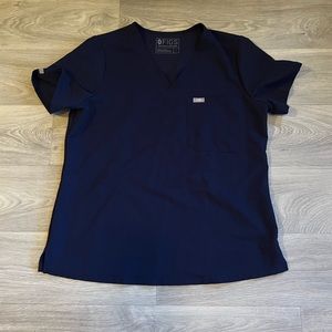 Women’s Figs Catarina One-Pocket Scrub Top in Navy! Size Large!